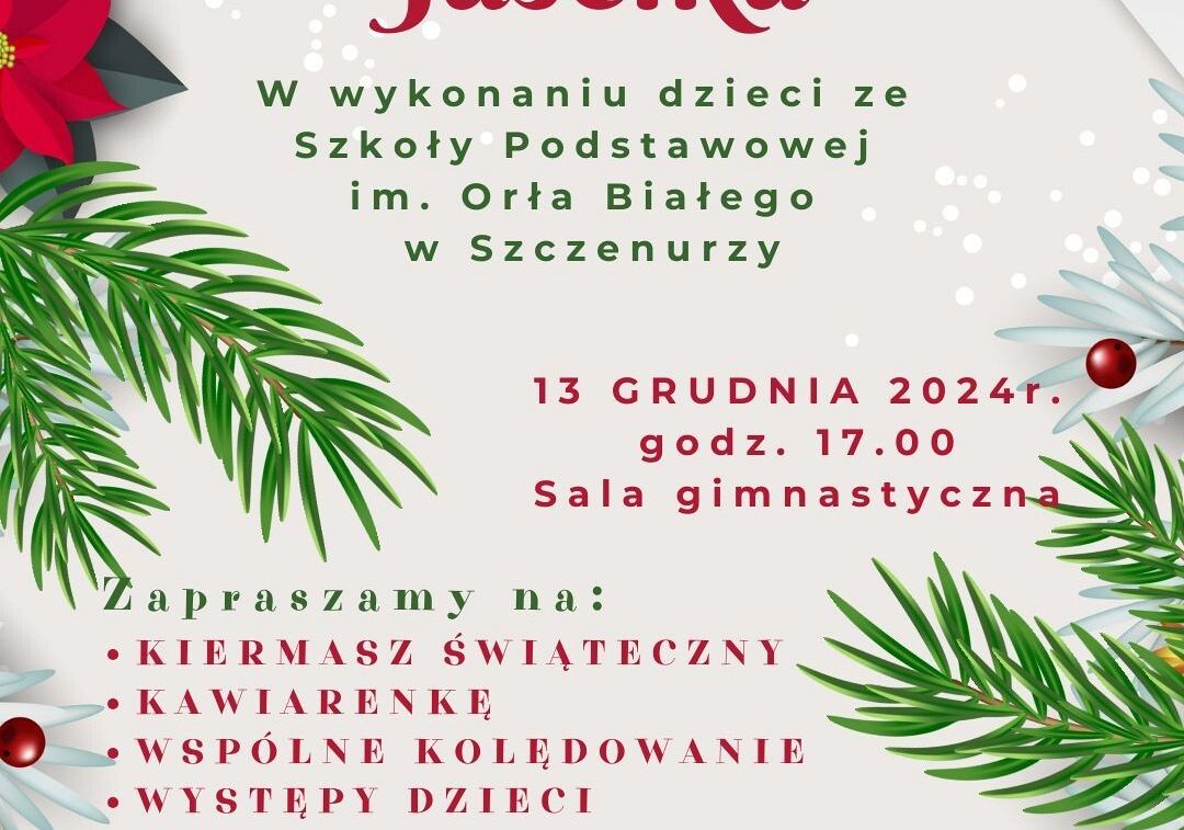 Zapraszamy na Jasełka szkolne grafika