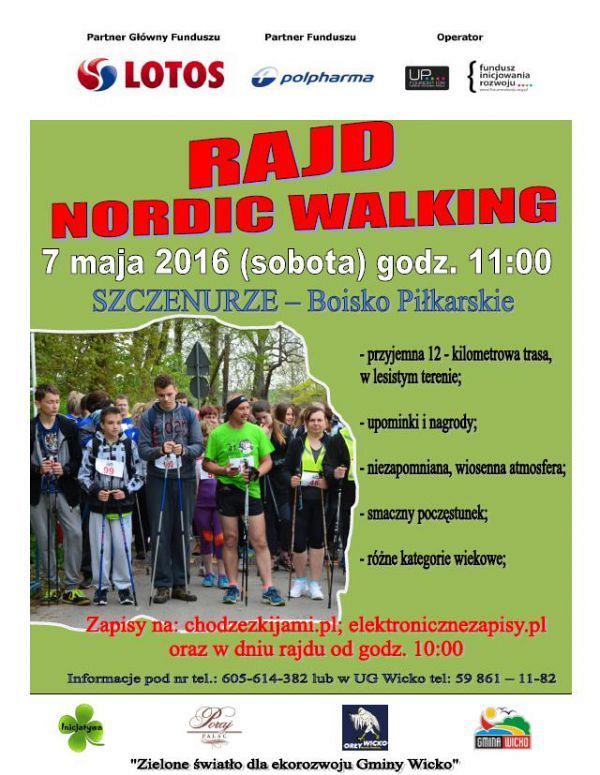 Grafika #0: Zapraszamy na Rajd Nordic Walking w Szczenurzy