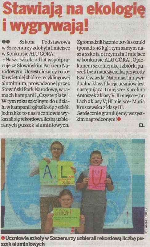 Grafika #0: Sukces młodych ekologów - Echo Ziemi Leborskiej 15.10.2016