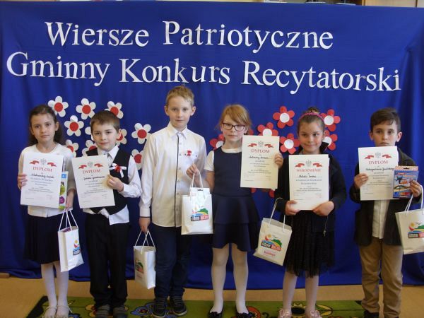 Grafika #0: Gminny Konkurs Recytatorski Wiersze Patriotyczne