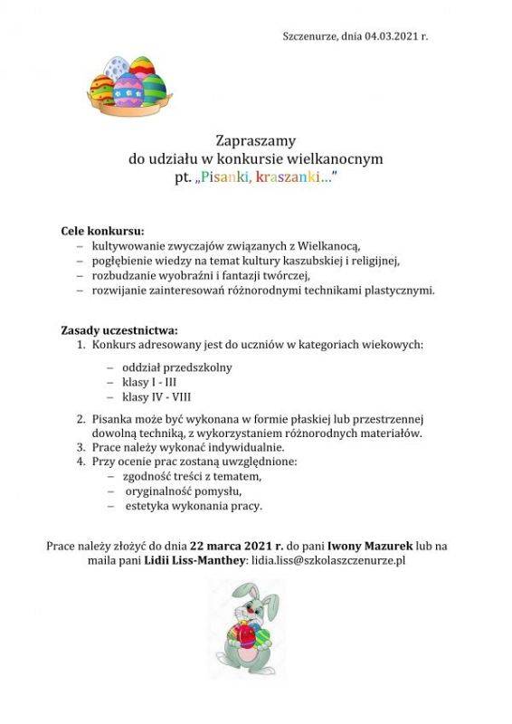 Grafika #0: Konkurs wielkanocny pt. "Pisanki, kraszanki"