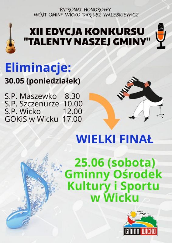 Grafika #0: TALENTY NASZEJ GMINY - ZAPRASZAMY DO UDZIAŁU