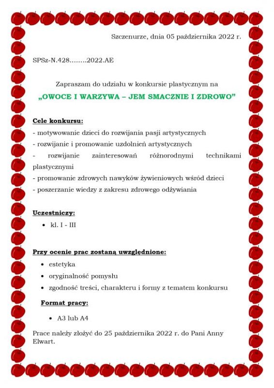 Grafika #1: Zapraszamy na jesienny konkurs:)